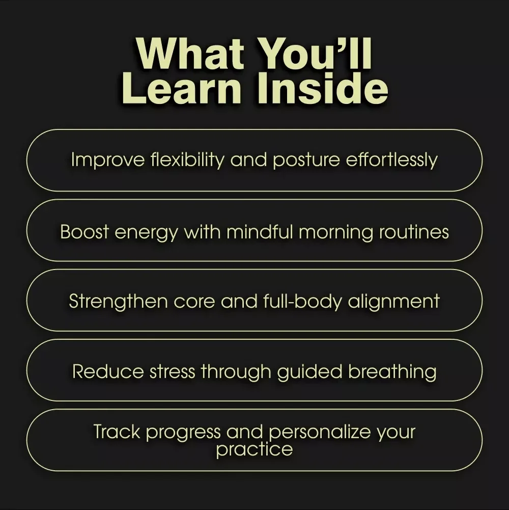 The Best Yoga Exercises Checklist | Printable Digital Download | Yoga Routine Planner | Morning Yoga, Flexibility, Core Strength, Balance & Mindfulness Guide