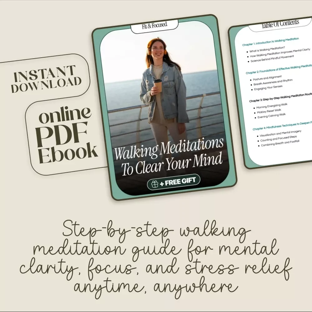 Walking Meditations to Clear Your Mind eBook | Mindfulness Guide for Stress Relief, Mental Clarity, and Daily Meditation Routines | Digital Download