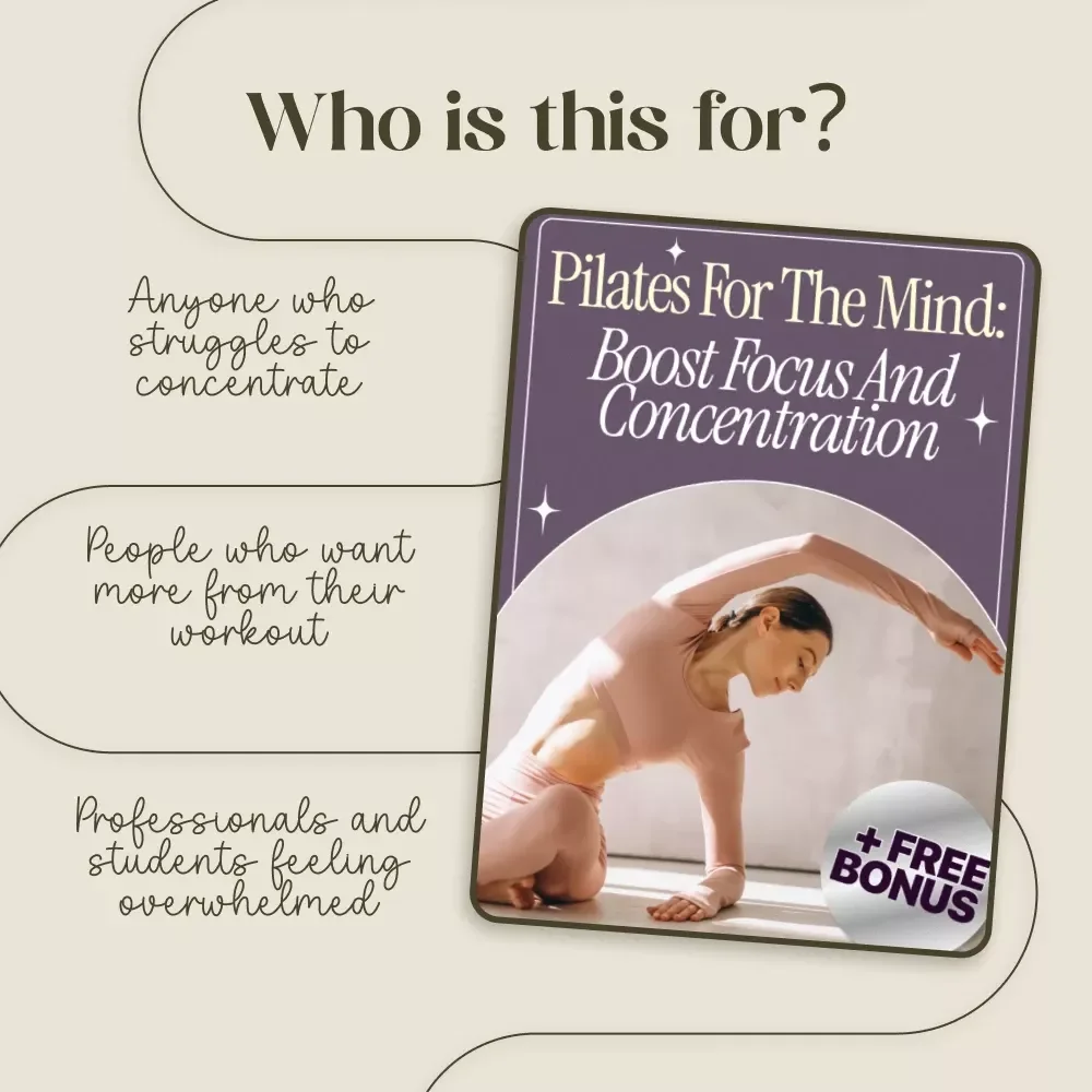 Pilates for the Mind: Boost Focus and Concentration | Digital eBook Download | Pilates Sequences for Better Concentration