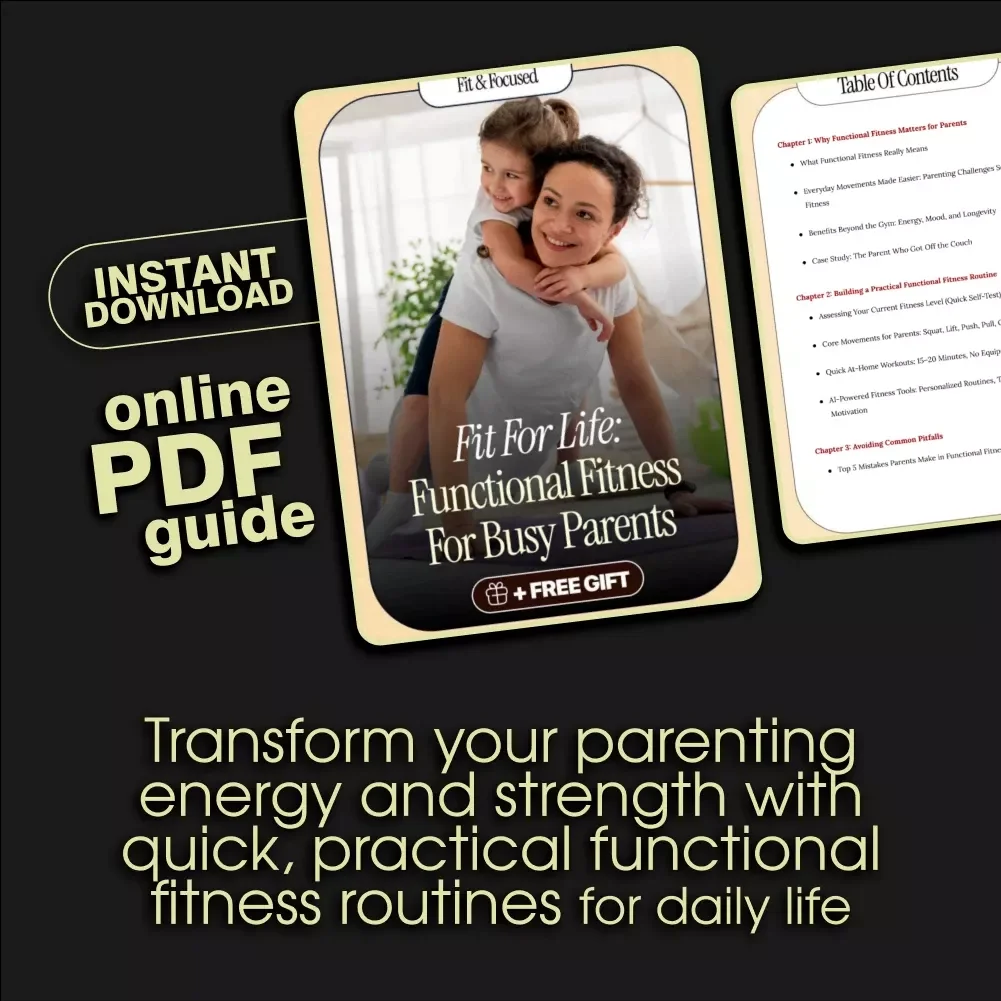 Fit for Life: Functional Fitness for Busy Parents | Digital Fitness Guide, eBook, Wellness Checklist for Moms & Dads | At-Home Workouts, AI-Powered Fitness, Quick Routines