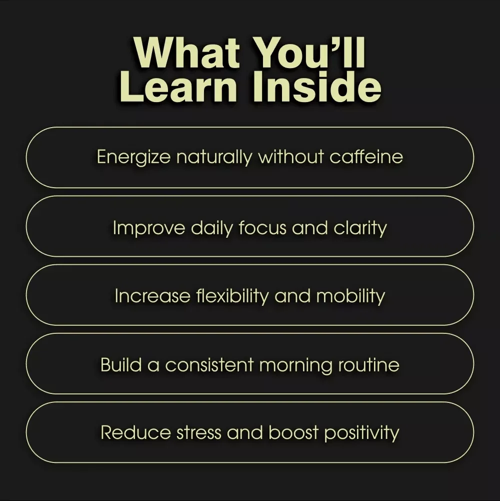 Morning Mobility & Focus Rituals Checklist – Daily Routine Guide, eBook, Digital Download for Energizing Mornings, Gentle Stretching, Focus Boost, and Productivity
