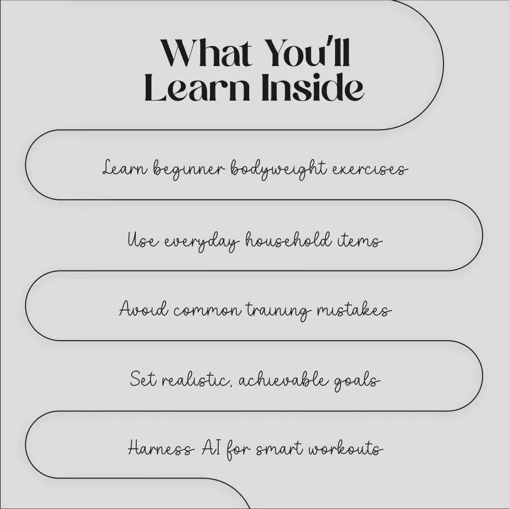 Strength Made Simple: Easy Exercises to Build Your Power at Home | Beginner Workout Guide | Digital Download Fitness eBook | Bodyweight Training Checklist