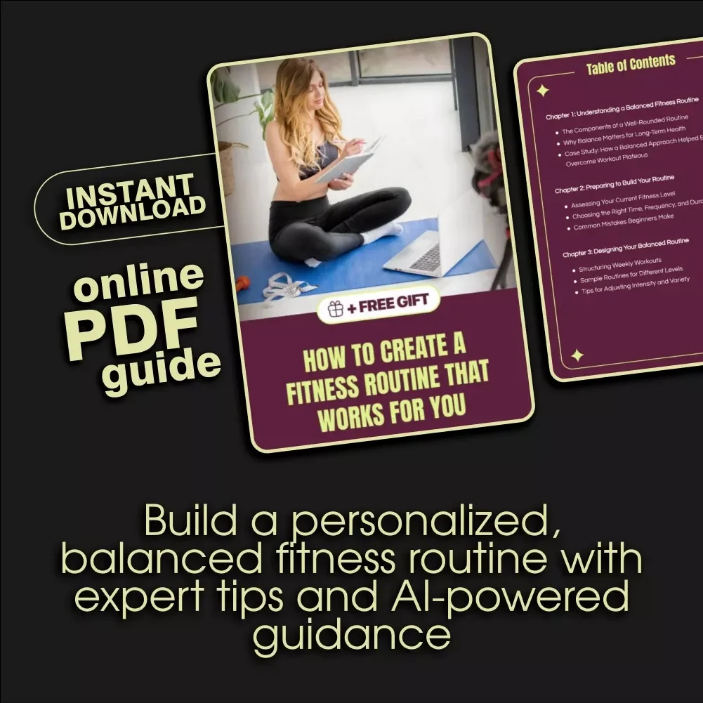 How to Create a Fitness Routine That Works for You | Digital Download Guide, eBook & Checklist for Balanced Workouts, Personalized Training & AI Fitness Planning