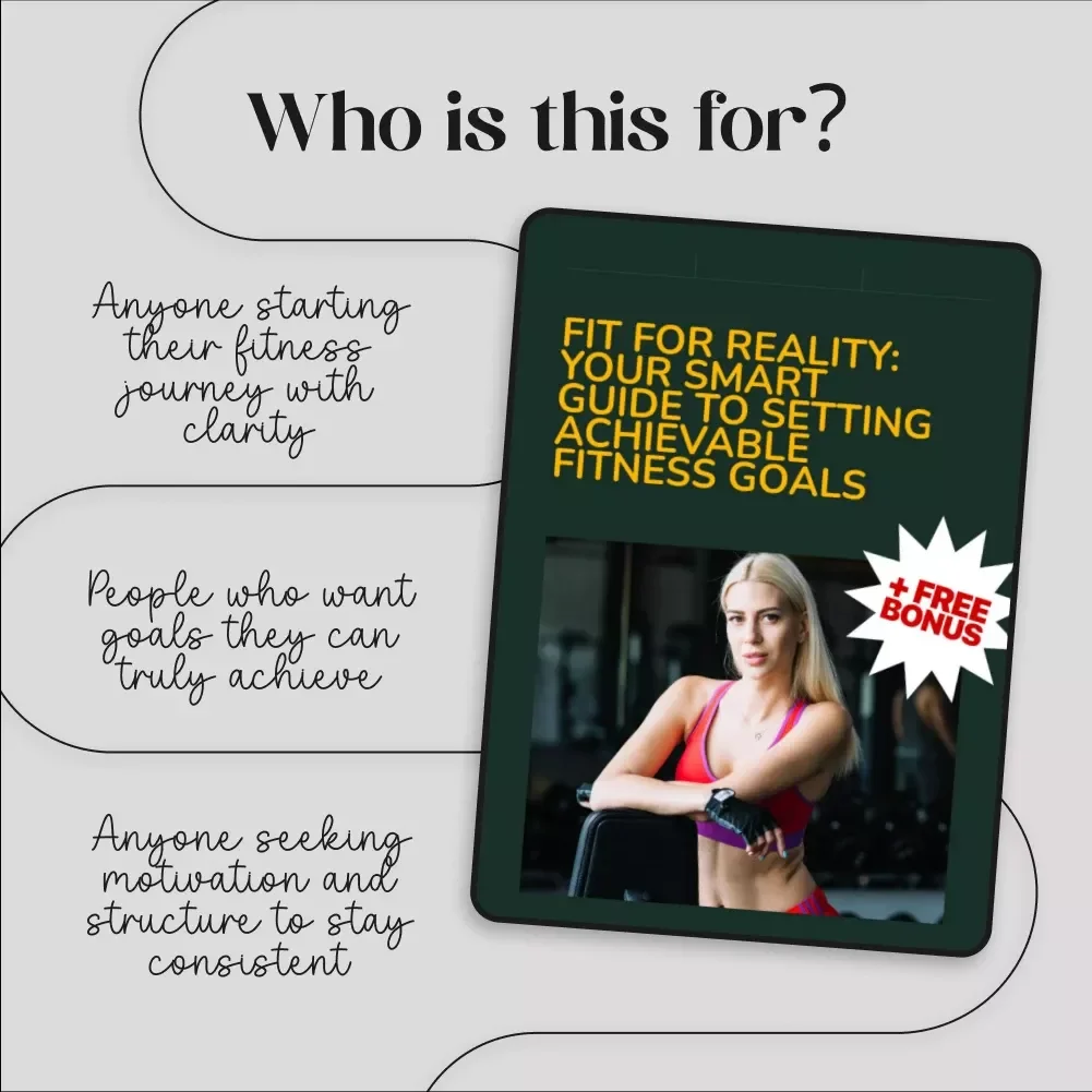 Fit for Reality: Your Smart Guide to Setting Achievable Fitness Goals | Digital Download eBook, Fitness Planner, SMART Goals, Self-Evaluation Checklist