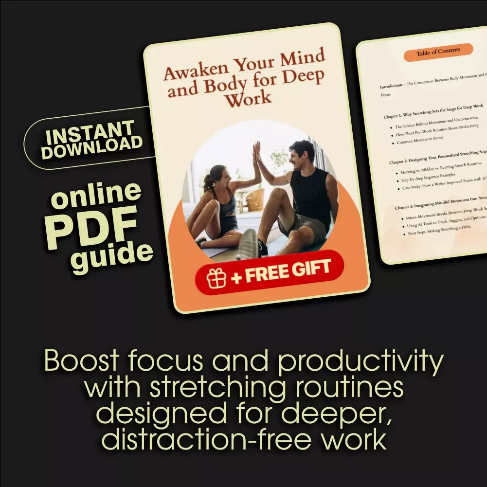 Awaken Your Mind and Body for Deep Work | Digital Guide, eBook & Productivity Checklist for Focus, Stretching, and Mindful Movement