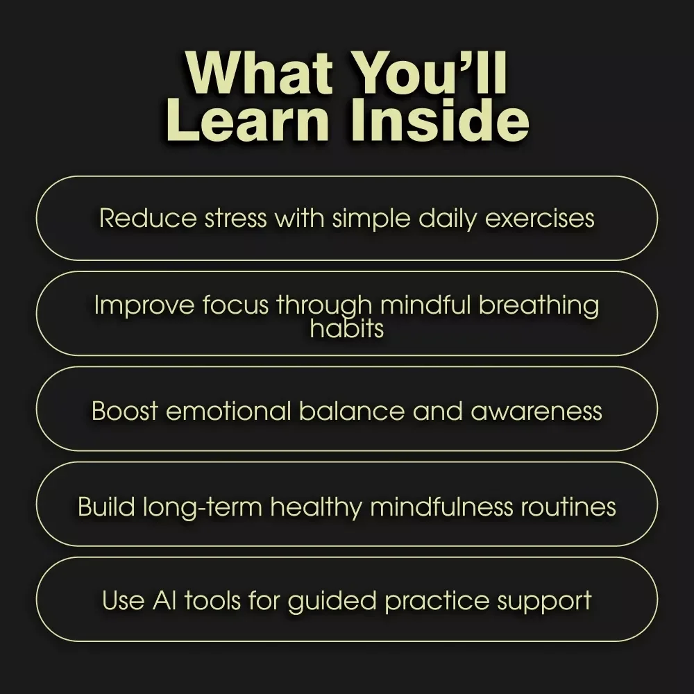 Crafting a Daily Mindfulness Routine | Digital Ebook for Building Calm, Focus & Balance | Daily Mindfulness Routine Guide with Practices, Prompts & AI Support