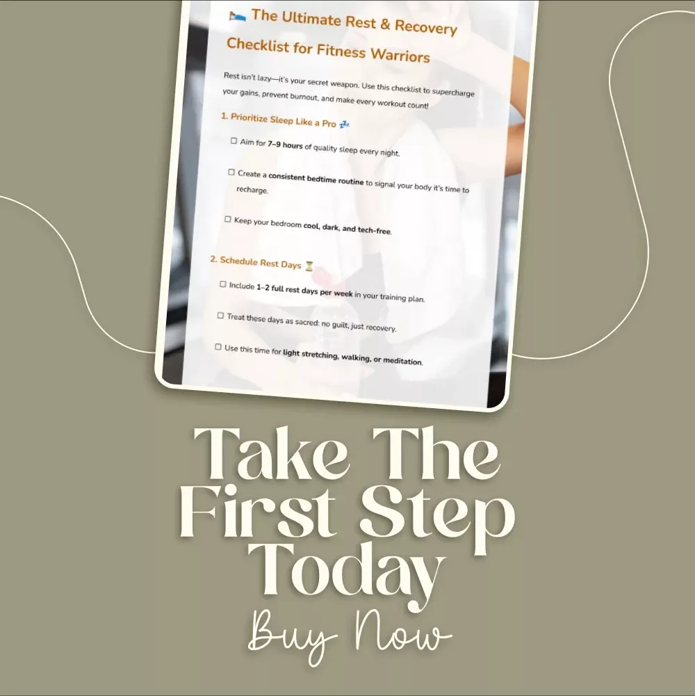 The Ultimate Rest & Recovery Checklist for Fitness Warriors | Digital Download Guide for Sleep, Active Recovery, Nutrition, Mental Wellness & Muscle Repair