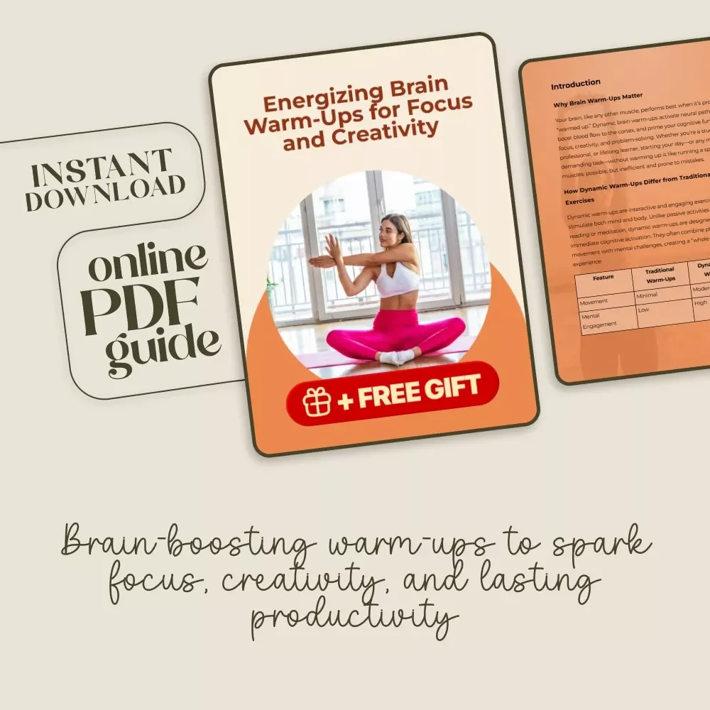 Energizing Brain Warm-Ups for Focus and Creativity | Dynamic Warm-Ups for Brain Activation | Mental Agility Guide, Cognitive Exercises, and Creativity Boosting Routine