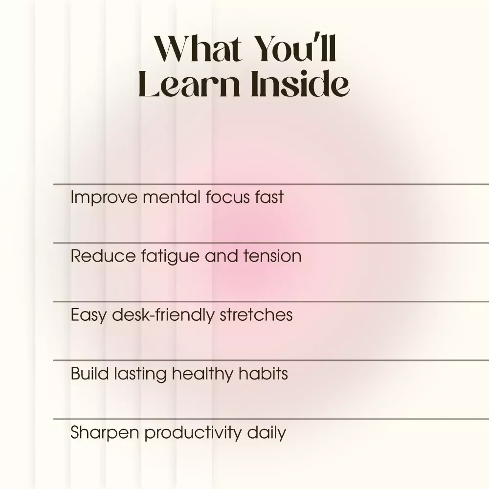 Stretching and Movement Breaks to Sharpen Mind | Digital Guide for Focus, Productivity & Mental Clarity