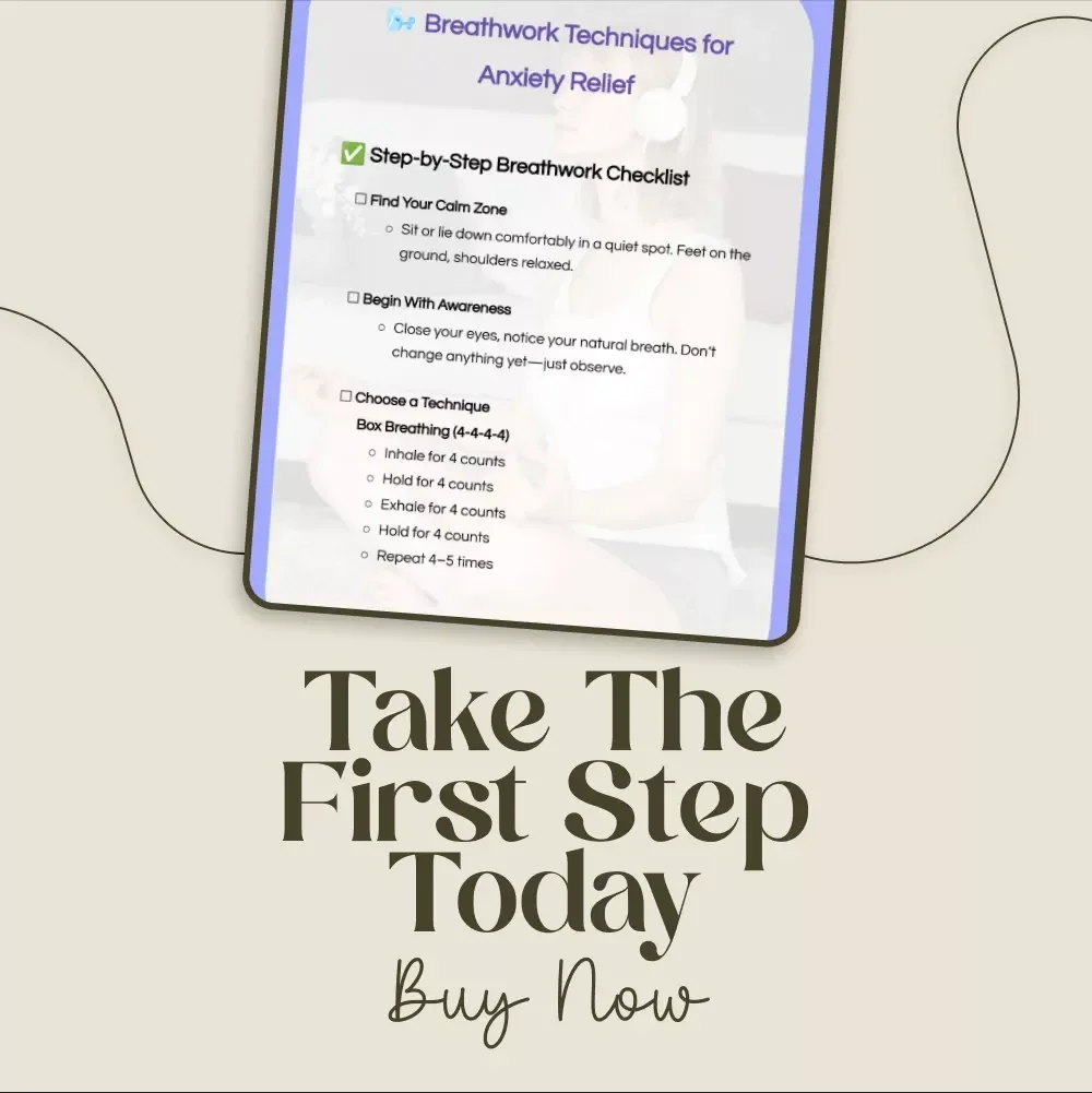 Breathwork Techniques for Anxiety Relief | Digital Download Guide for Stress, Relaxation, Mindfulness, Meditation & Self Care
