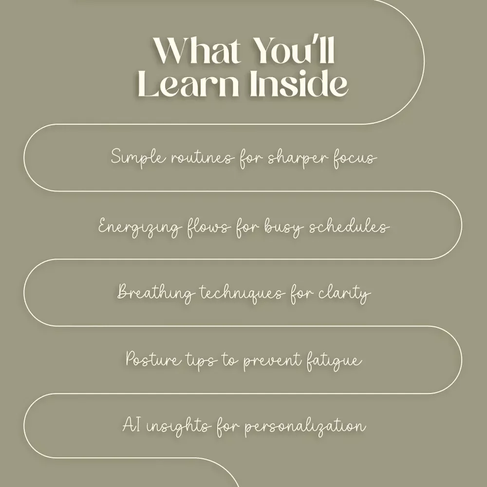 Bodyweight Flows to Increase Cognitive Sharpness | Digital Fitness Ebook for Focus, Memory & Mental Clarity | Morning & Midday Flow Routines