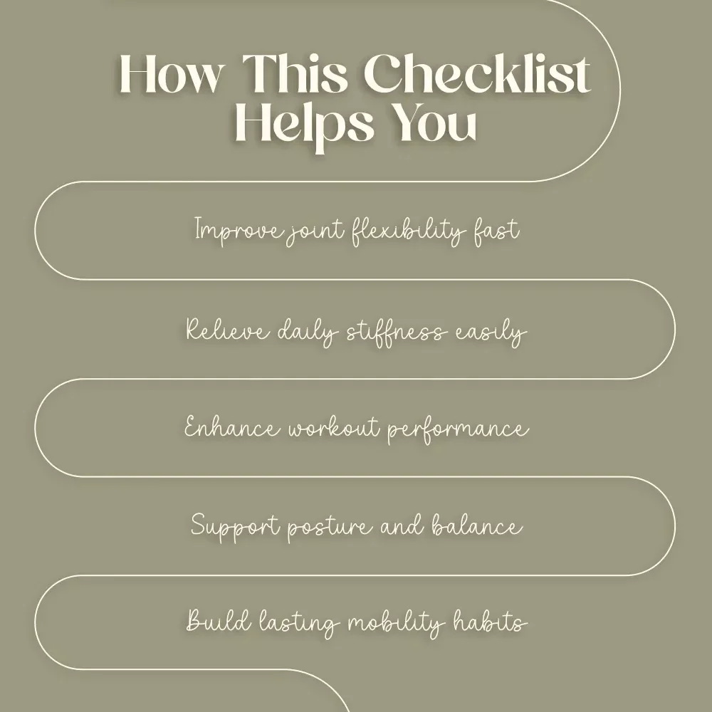 Flow & Flex: Shoulder & Hip Mobility Checklist | Mobility Routines for Shoulders and Hips | Digital Download Fitness Guide