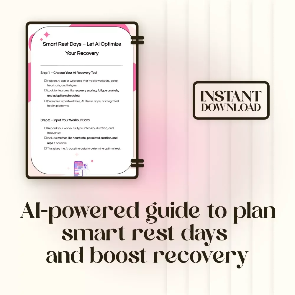 Smart Rest Days – Let AI Optimize Your Recovery | Digital Checklist for AI Tools in Scheduling Rest Days