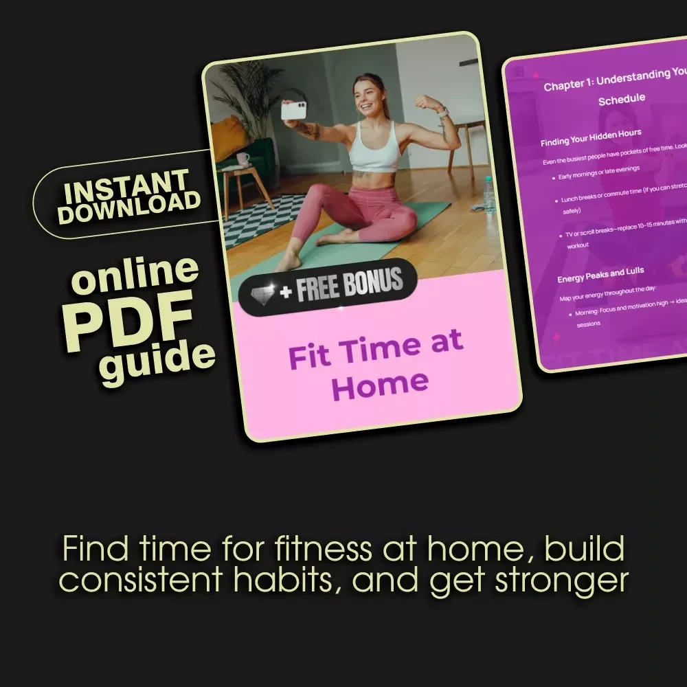 Fit Time at Home: A Digital Guide on How to Find Time for Home Workouts | Busy Person Exercise Planner