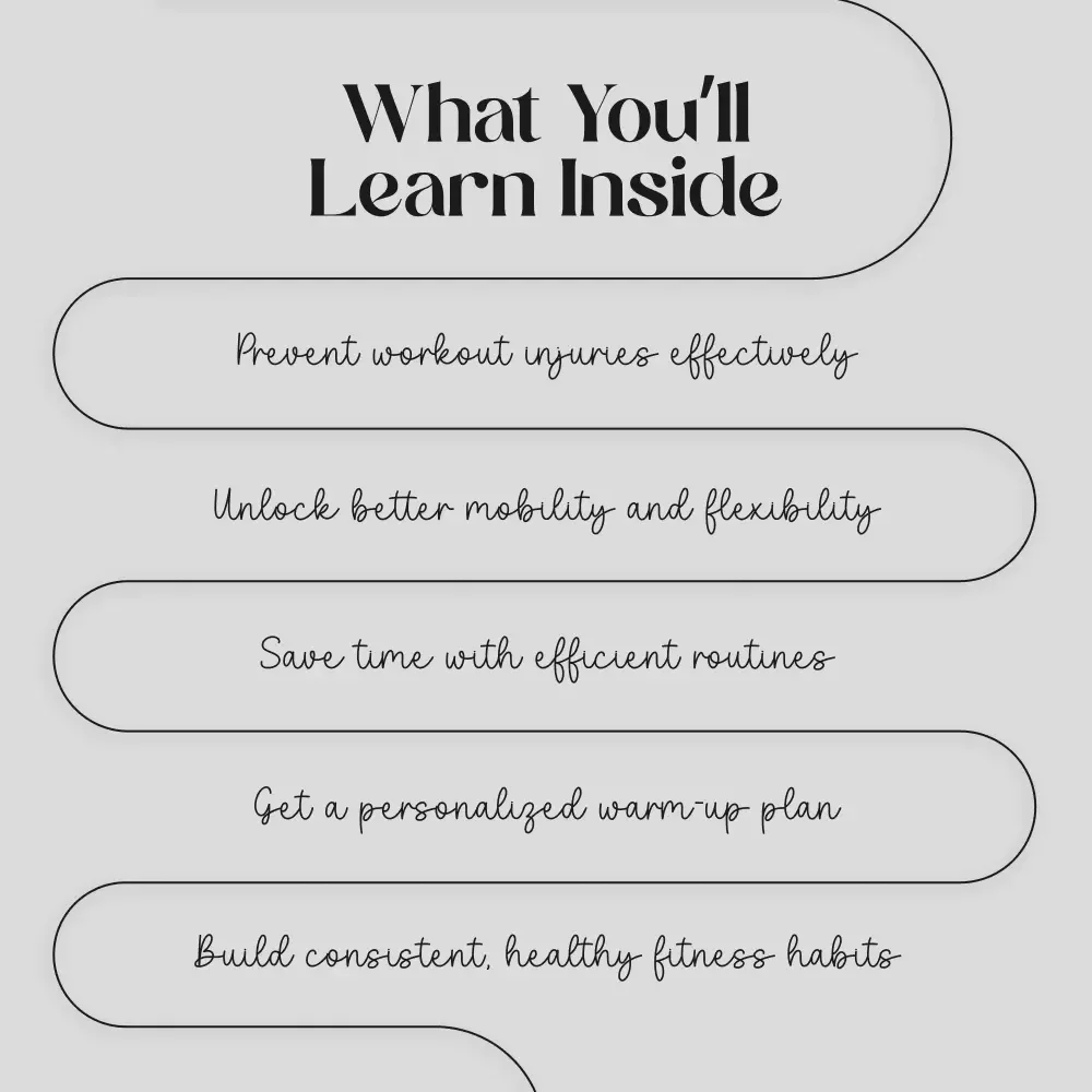 Flex & Fire: Warm-Up Smarter | Digital Fitness Guide | Workout Warm-ups for Injury Prevention | Dynamic Stretching & AI-Powered Planning