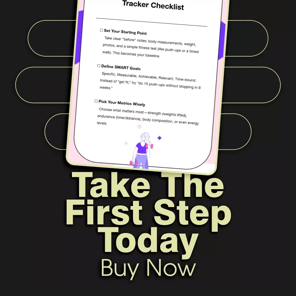 The Ultimate Fitness Progress Tracker Checklist | Printable Guide for How to Track Fitness Progress, SMART Goals, Progress Photos, and Non-Scale Victories