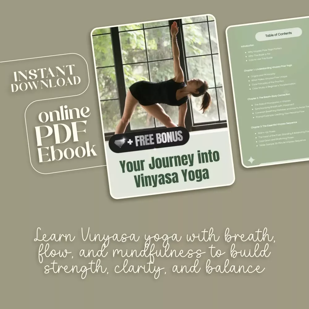 Your Journey into Vinyasa Yoga | Beginner-Friendly Ebook Guide to What is Vinyasa Flow Yoga, Breath-Body Connection, Mindfulness & Sequences