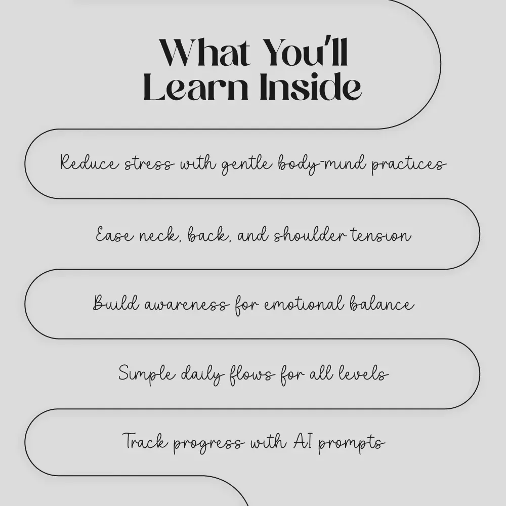 Inner Balance with Somatic Yoga | Digital Guide for Stress Relief, Mind-Body Connection & Gentle Practices