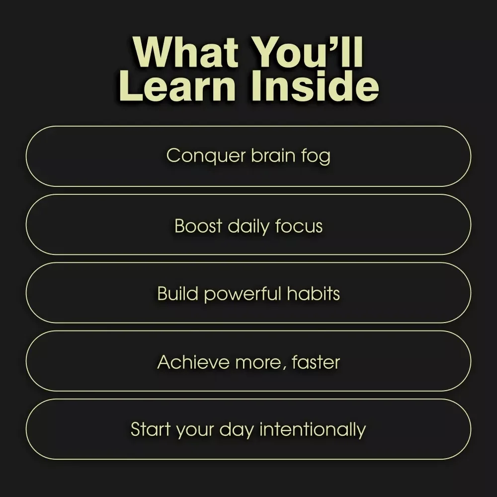 Morning Mastery Checklist Digital Download | Brainpower Morning Routines for Better Concentration | Boost Focus & Productivity Before Breakfast