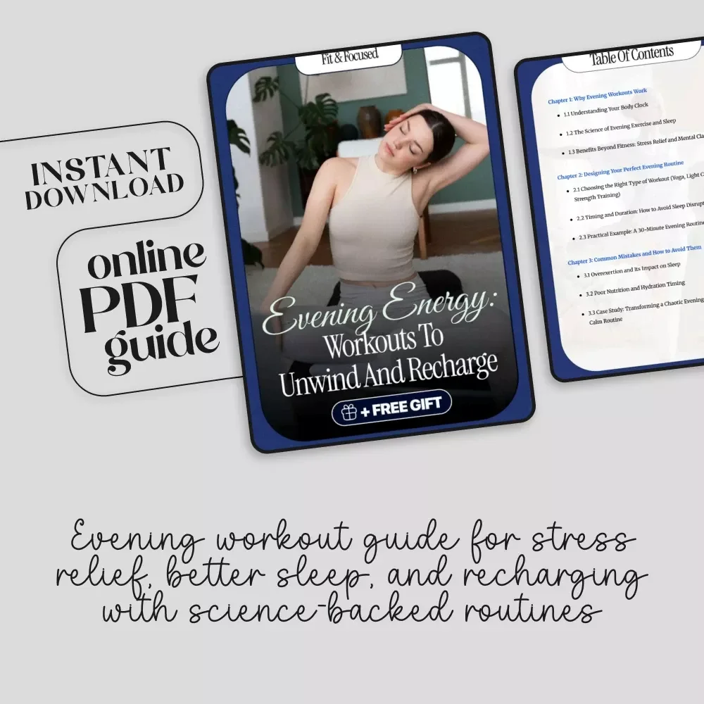Evening Energy: Workouts to Unwind and Recharge – Digital Fitness Guide for Relaxing Evening Workouts to Wind Down, Relieve Stress & Improve Sleep