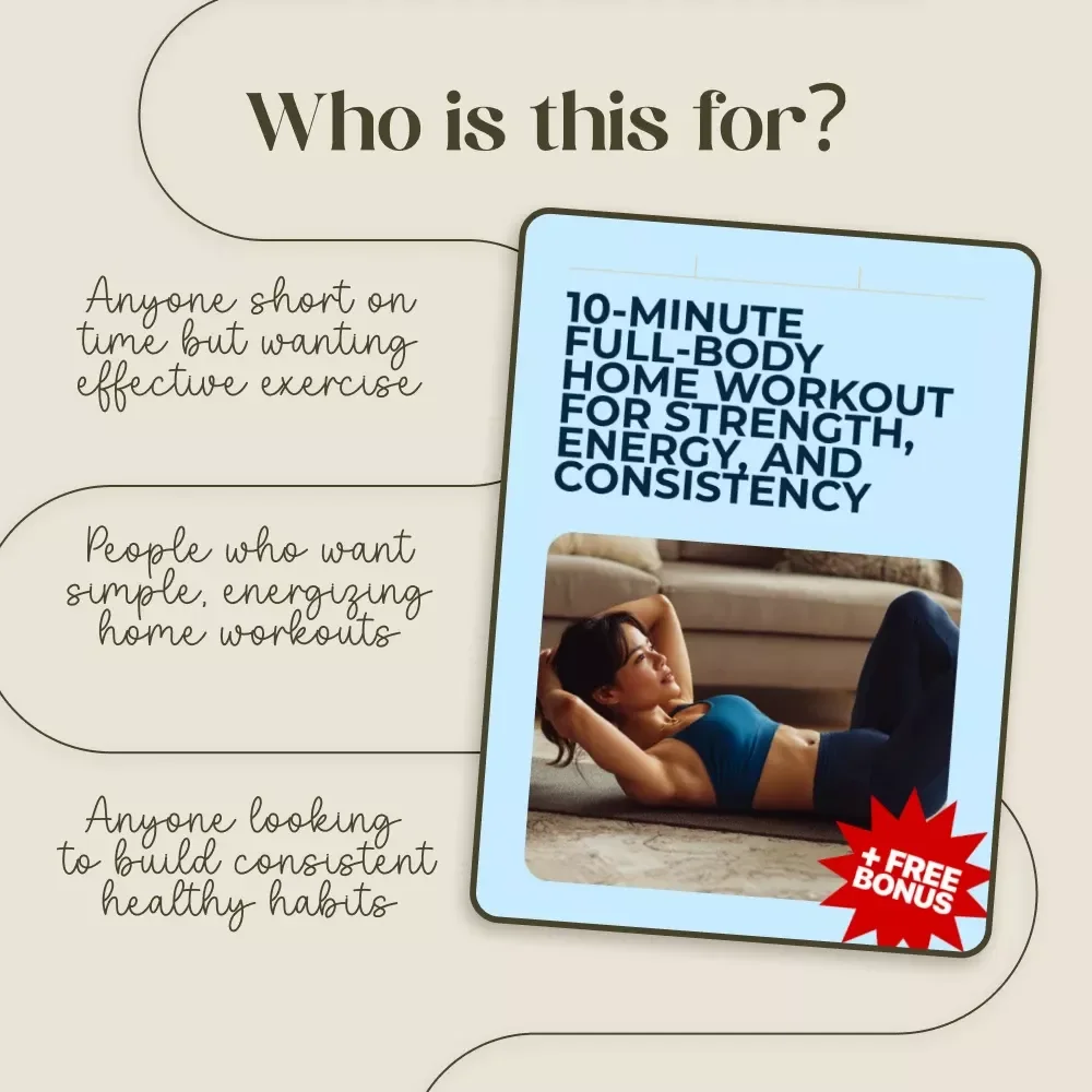 10-Minute Full-Body Home Workout for Strength, Energy, and Consistency | Quick Fitness Ebook for Beginners at Home