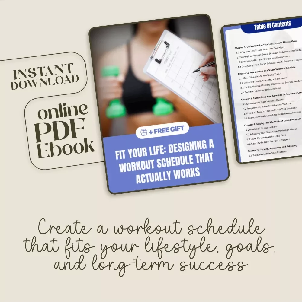 Fit Your Life: Designing a Workout Schedule That Actually Works | Fitness Planner eBook | Digital Download Guide for Creating a Personalized Workout Plan