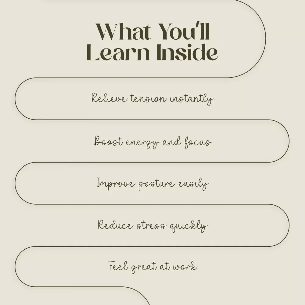 Stretch & Zen: Yoga-Inspired Office Moves Checklist | Digital Download for Desk Stretches & Stress Relief