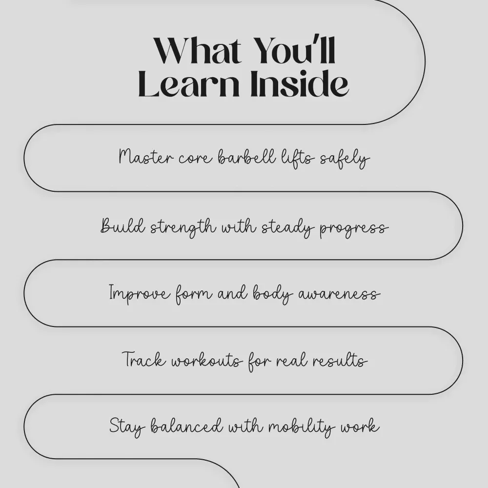 Barbell Basics Checklist – How to Use a Barbell for Safe Strength Training | Digital Fitness Download