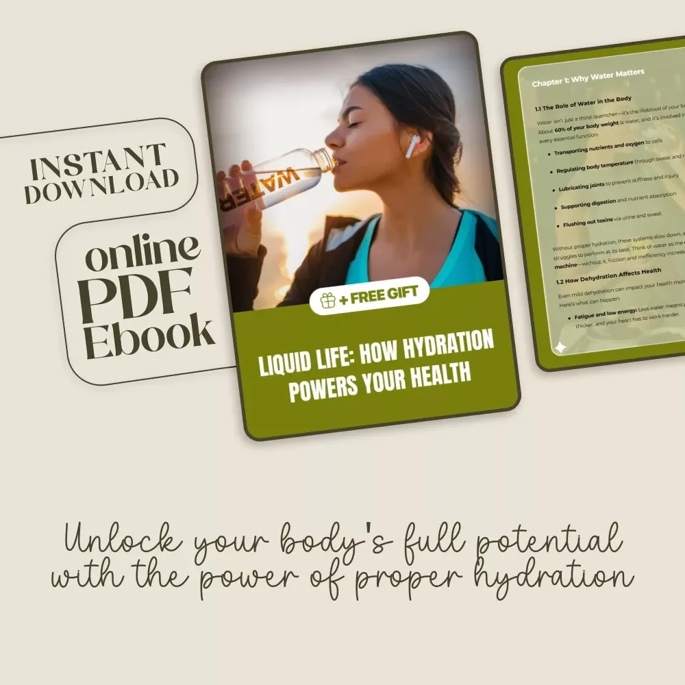 Liquid Life: How Hydration Powers Your Health | Digital eBook Download | Guide on the Importance of Hydration for Health