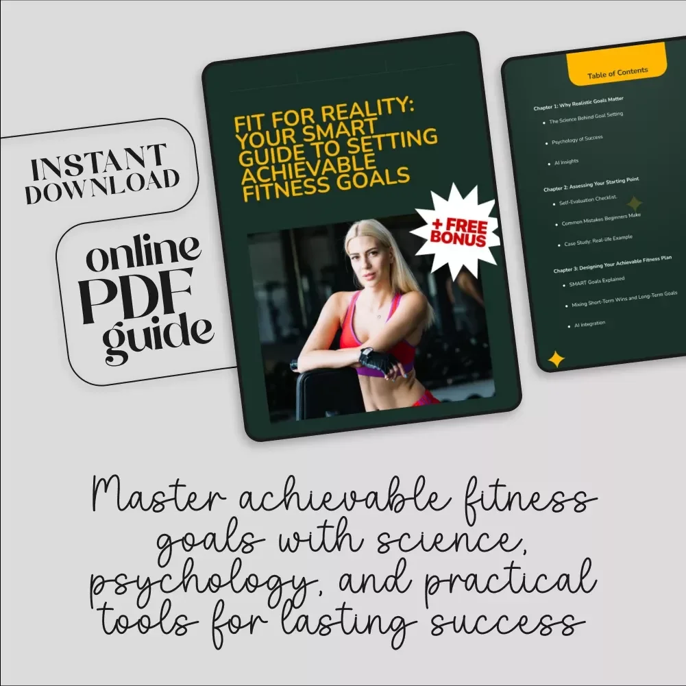 Fit for Reality: Your Smart Guide to Setting Achievable Fitness Goals | Digital Download eBook, Fitness Planner, SMART Goals, Self-Evaluation Checklist