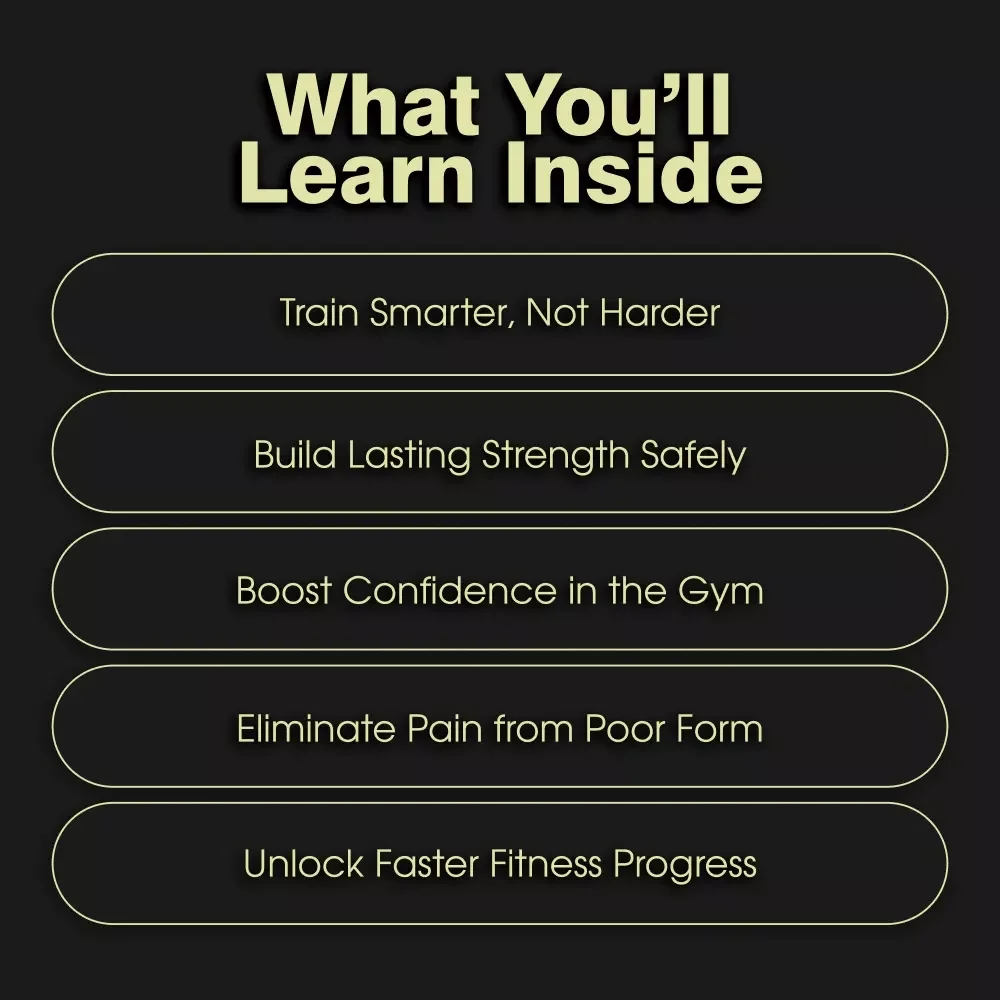 Gym-Savvy Moves: Your Injury-Proof Checklist | Digital Download | Learn How to Avoid Common Gym Injuries