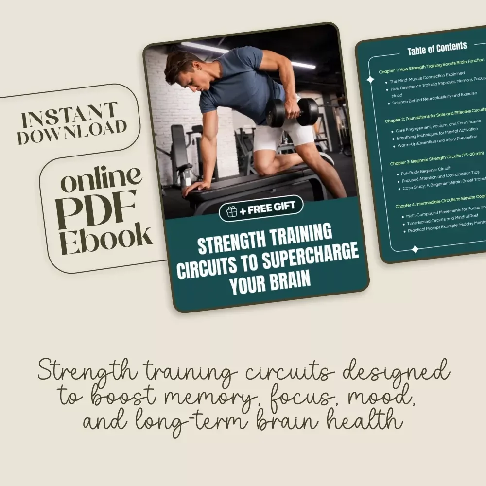 Strength Training Circuits to Supercharge Your Brain | Strength Training Circuits that Boost Brain Activity | Fitness eBook Digital Download
