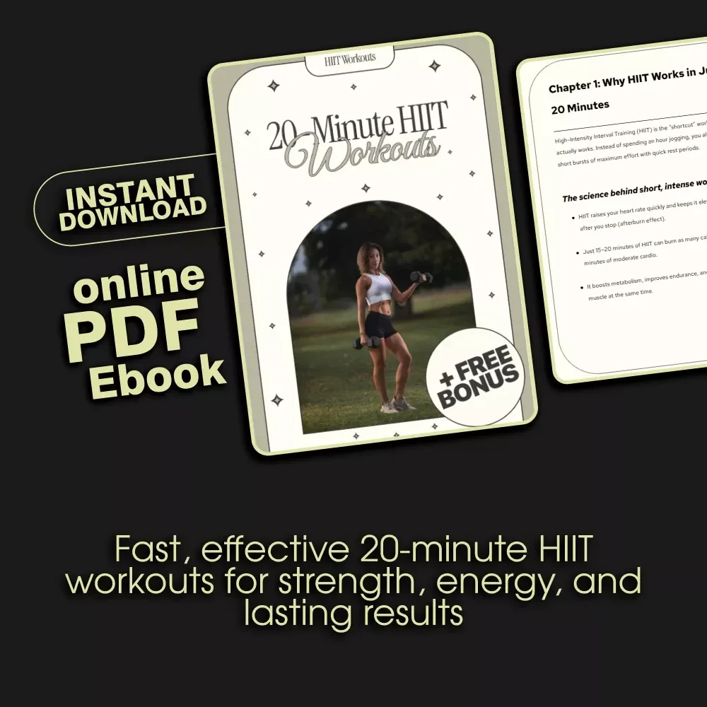 20-Minute HIIT Workouts | Quick & Effective Fitness eBook for Busy People | Digital Download HIIT Workouts You Can Finish in 20 Minutes | Home Fitness Guide