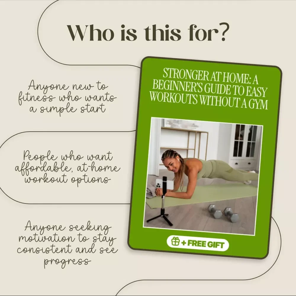 Stronger at Home: A Beginner’s Guide to Easy Workouts Without a Gym | Fitness eBook | Home Workout Guide | Digital Download for Beginners