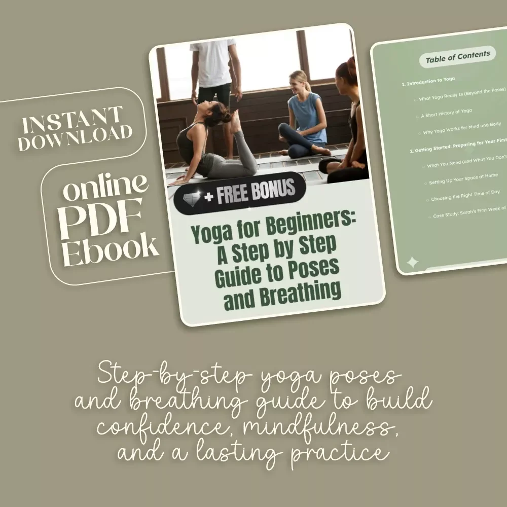 Yoga for Beginners: A Step by Step Guide to Poses and Breathing | Digital Ebook for Mind & Body Wellness, Daily Practice, and Breathing Exercises