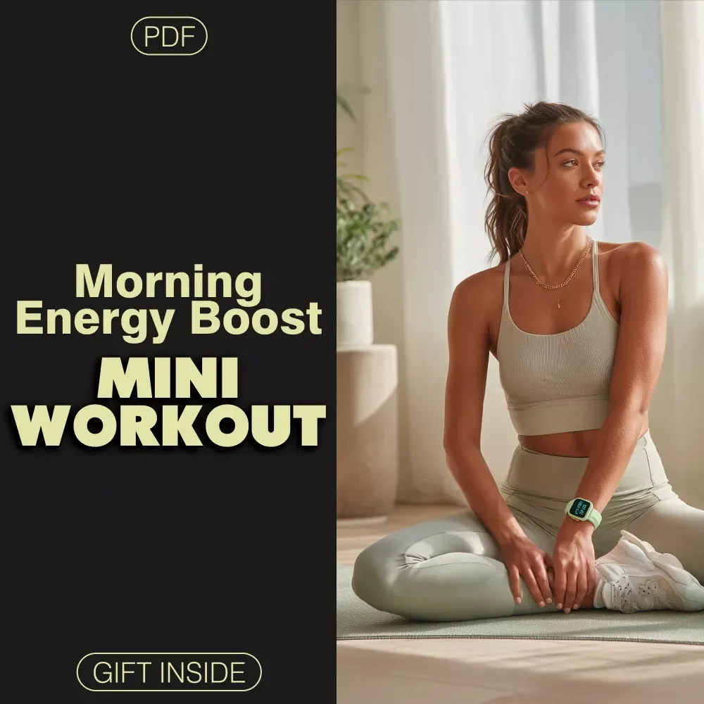 Morning Energy Boost Mini Workout Checklist | Instant Digital Download | Quick Morning Mini Workouts for Energy