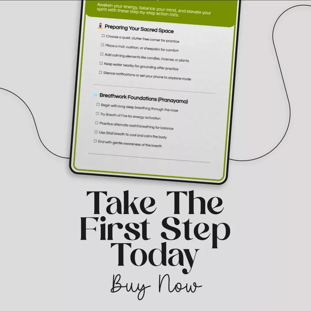 The Kundalini Yoga & Meditation Checklist | Digital Download Guide for Beginners & Spiritual Seekers | Printable Pranayama, Mantra, Kriya, Meditation & AI Companion Practice Planner