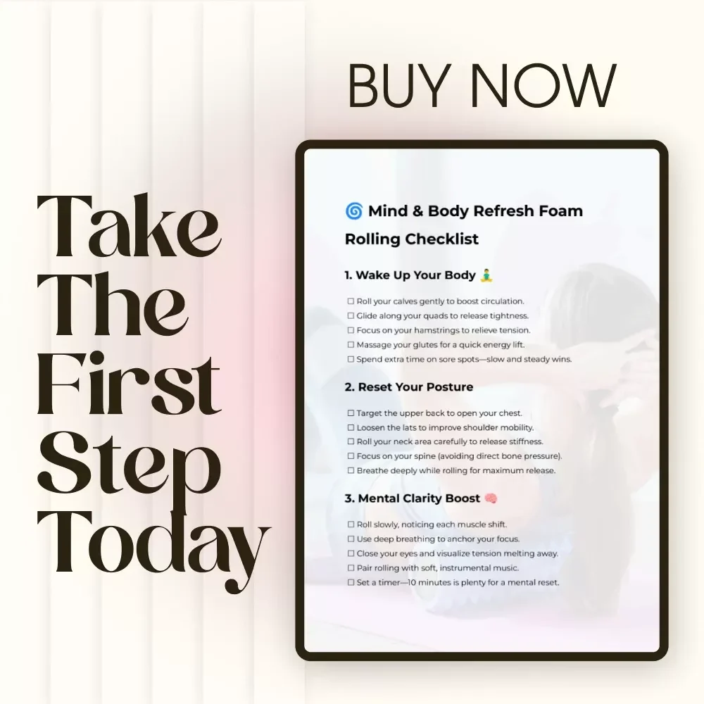 Mind & Body Refresh Foam Rolling Checklist | Digital Download for Foam Rolling to Refresh the Mind, Posture Reset, Stress Relief & Recovery