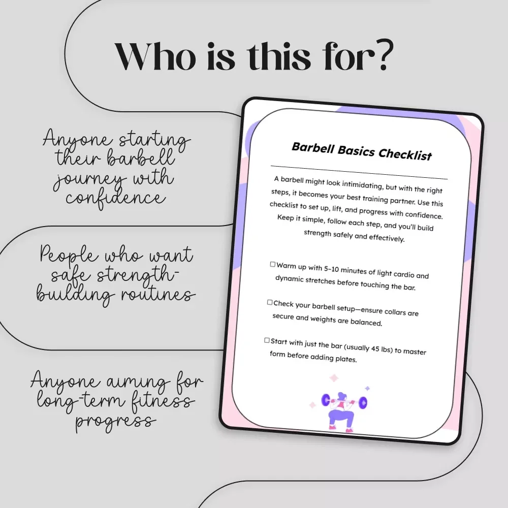Barbell Basics Checklist – How to Use a Barbell for Safe Strength Training | Digital Fitness Download