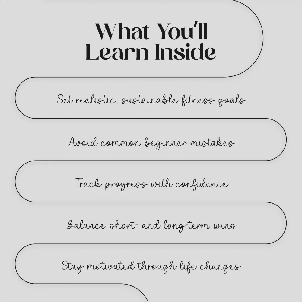 Fit for Reality: Your Smart Guide to Setting Achievable Fitness Goals | Digital Download eBook, Fitness Planner, SMART Goals, Self-Evaluation Checklist