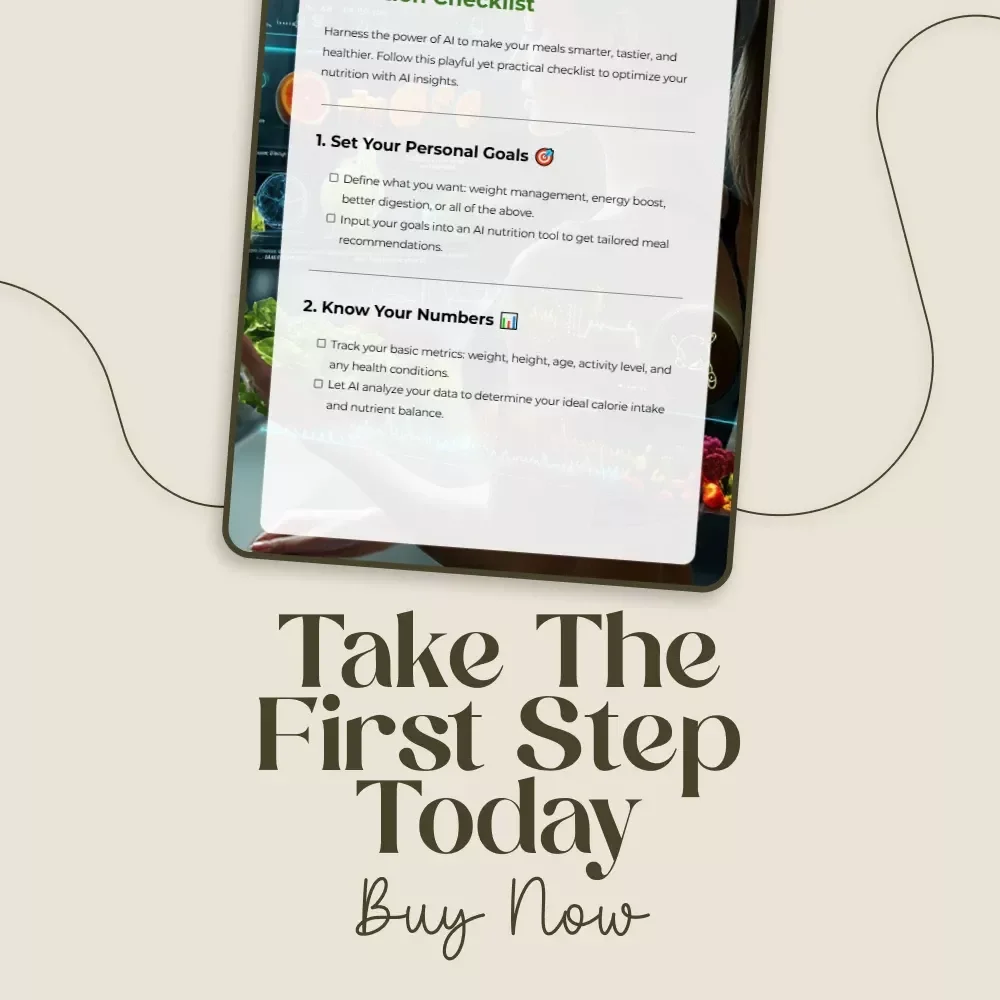 SmartBites: Your AI-Driven Nutrition Checklist | Digital Download PDF | AI-Powered Meal Plan | Healthy Eating Guide | Personalized Diet Tracker