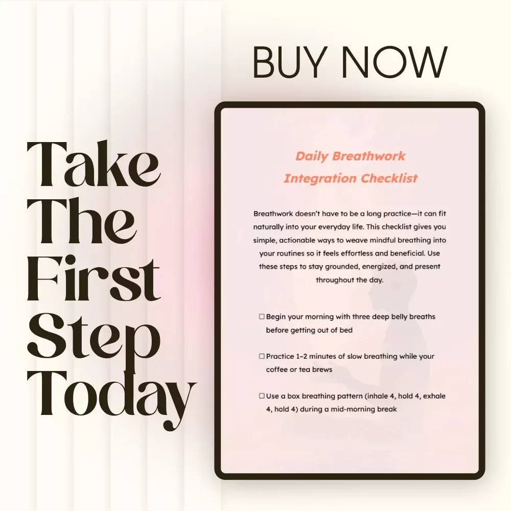 Daily Breathwork Integration Checklist | Printable Digital Download for Integrating Breathwork into Daily Routines