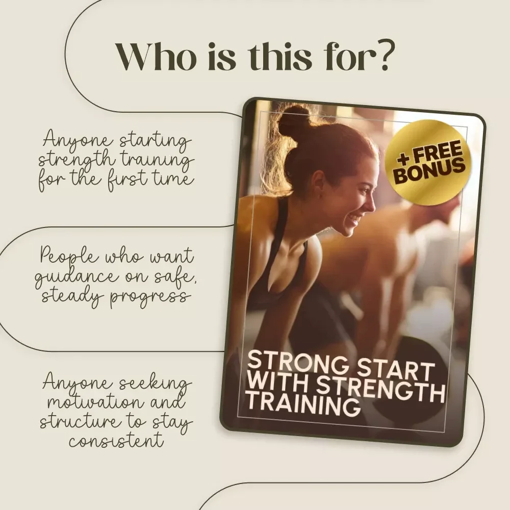 Strong Start with Strength Training | Beginner Strength Training Basics Digital Guide for Confidence, Form, and Lasting Progress
