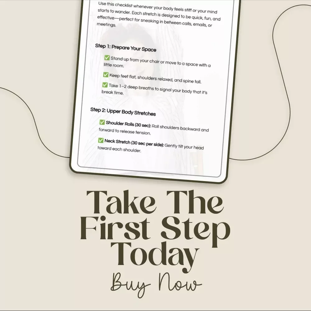 10-Minute Office Stretches to Boost Energy | Workplace Wellness Digital Download | Instant Checklist for Desk Job Relief