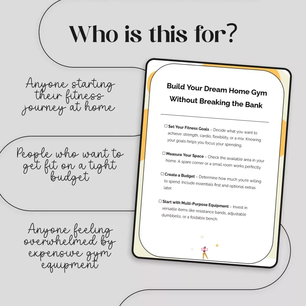 Build Your Dream Home Gym Without Breaking the Bank: A Step-by-Step Budget Fitness Setup Checklist Digital Download