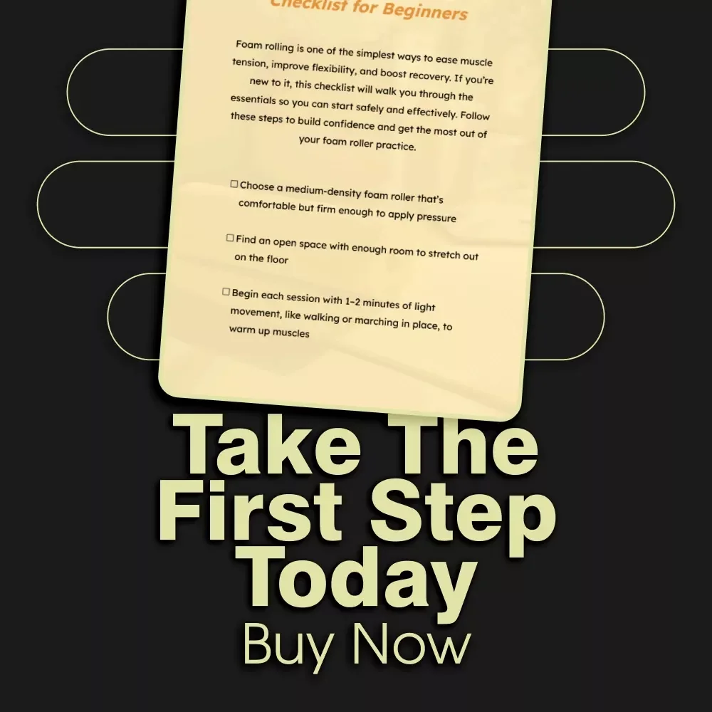 Foam Roller Quick-Start Checklist for Beginners | Foam Roller Basics for Beginners Digital Download