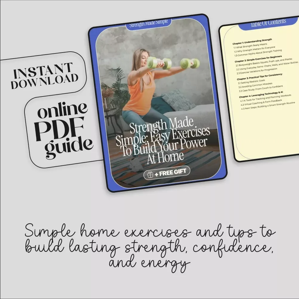 Strength Made Simple: Easy Exercises to Build Your Power at Home | Beginner Workout Guide | Digital Download Fitness eBook | Bodyweight Training Checklist