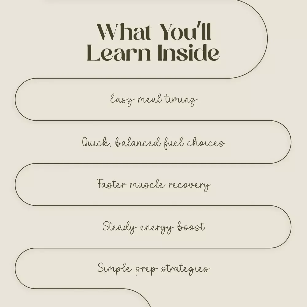 The Ultimate Pre- and Post- Exercise Eating Checklist | Printable Fitness Nutrition Guide | What to Eat Before and After Exercise | Workout Meal Planner