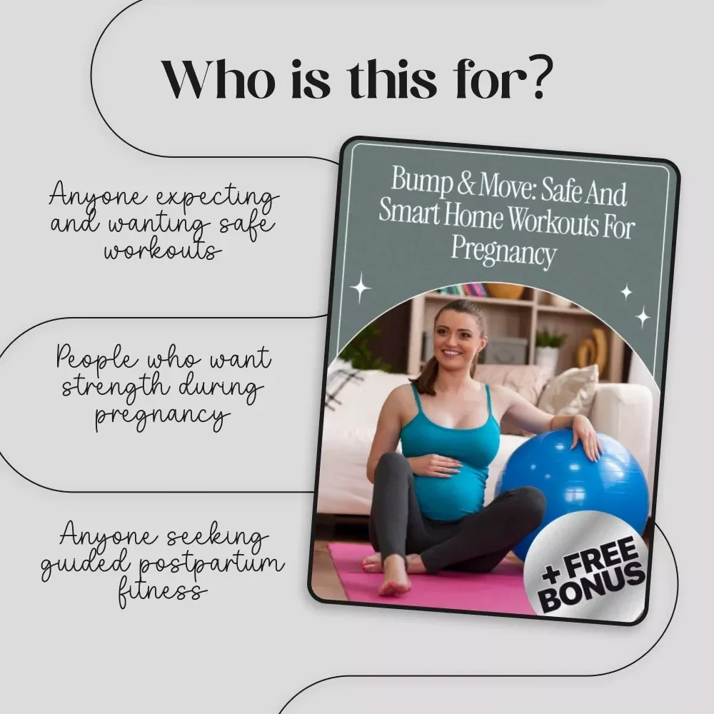 Bump & Move: Safe and Smart Home Workouts for Pregnancy | Digital Guide for Expecting Moms | Prenatal Fitness eBook for Strength, Stability, and Gentle Cardio at Home