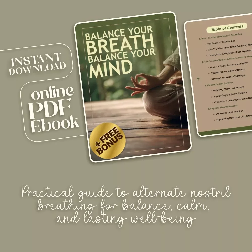 Balance Your Breath Balance Your Mind | Ebook on Benefits of Alternate Nostril Breathing, Stress Relief & Mindfulness